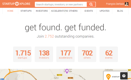Captura pantalla StartupXplore